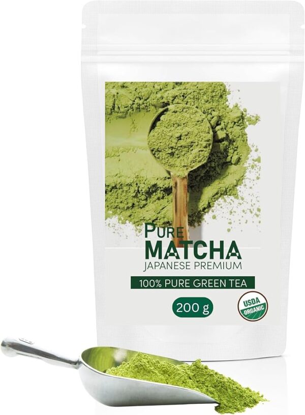 Matcha Premium Japanese PURE GREEN TEA (200 g, Pure Matcha) - Image 2